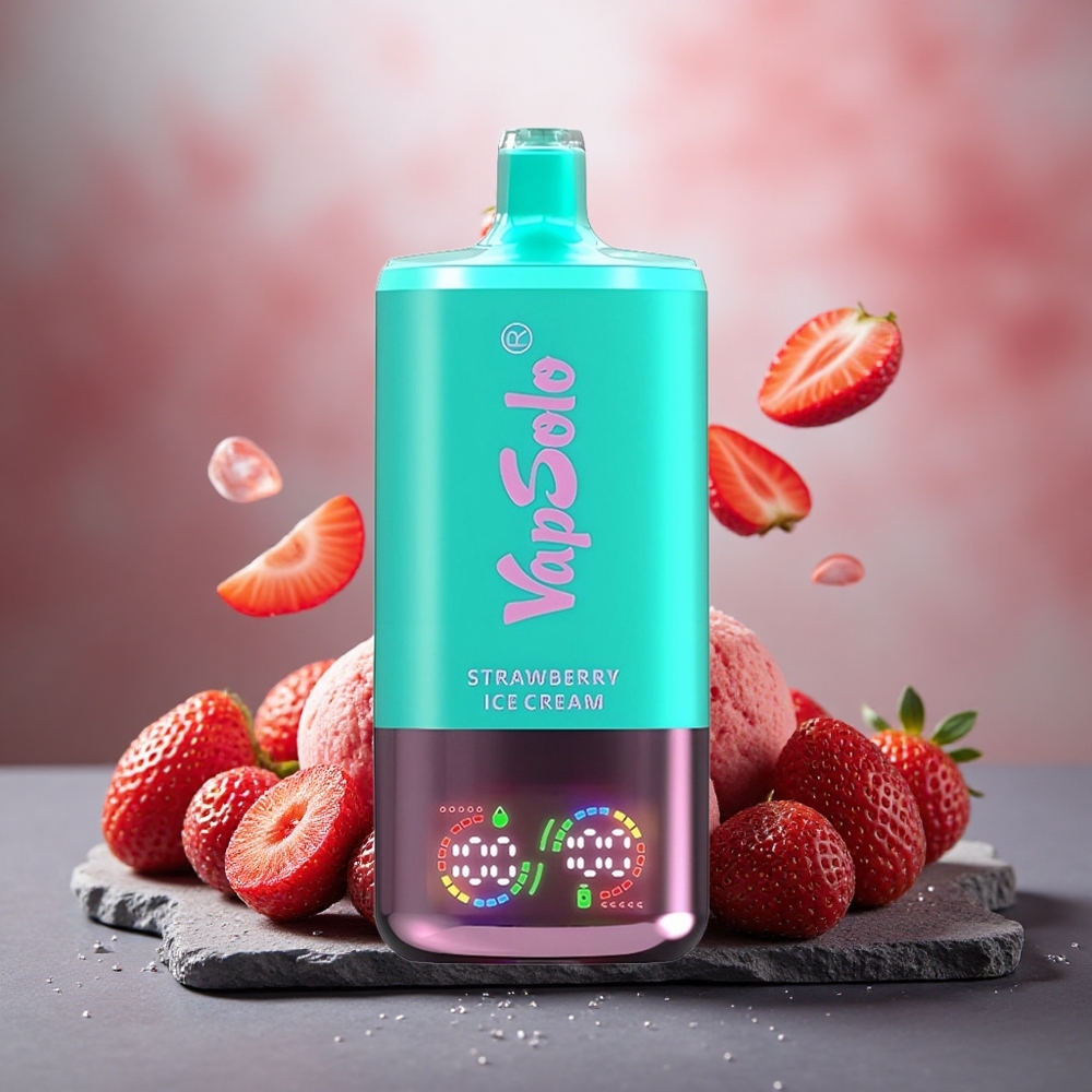 Vapsolo Triple 30000 Puffs 40ml E-Liquid Disposable Vape Strawberry Ice Cream
