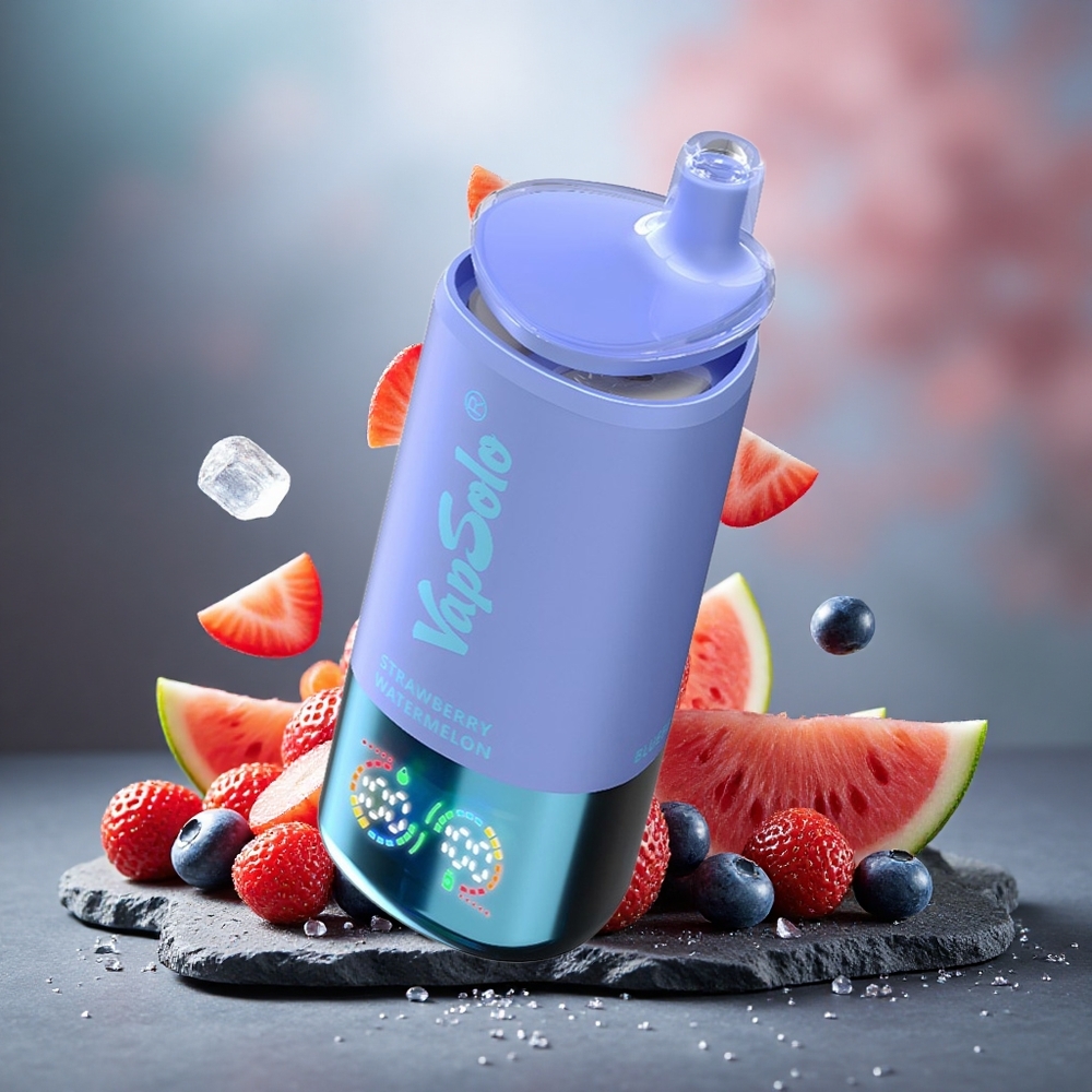 Vapsolo Triple 30000 Puffs 40ml E-Liquid Disposable Vape Strawberry Watermelon & Blueberry Ice