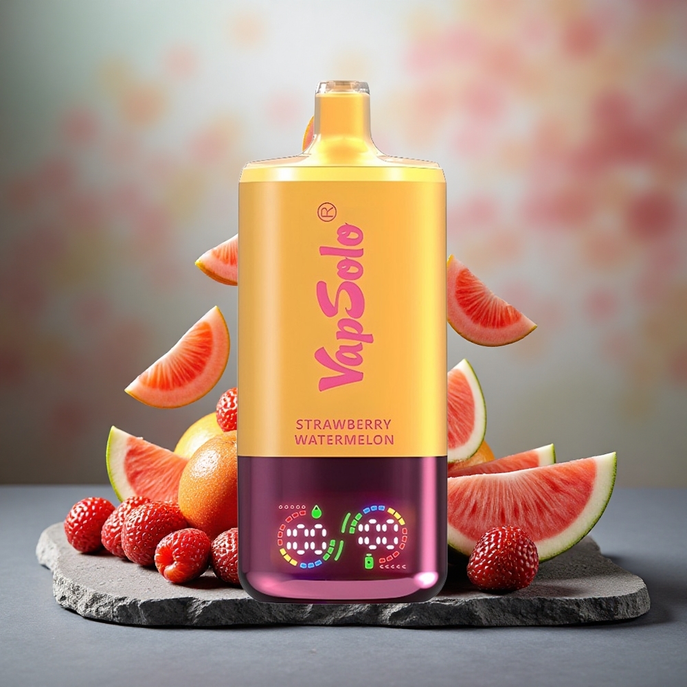 Vapsolo Triple 30000 Puffs 40ml E-Liquid Disposable Vape Strawberry Watermelon & Lemon Peach