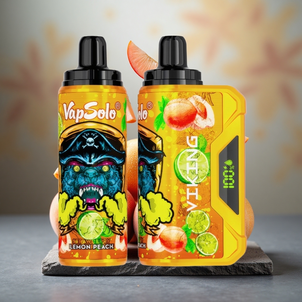 VapSolo VIKING 12000 Puffs 22ml E-Liquid Disposable Vape Lemon Peach