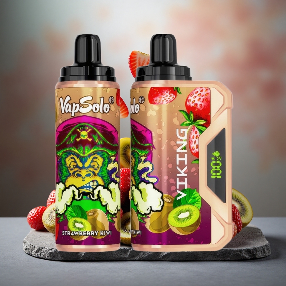 VapSolo VIKING 12000 Puffs 22ml E-Liquid Strawberry Kiwi Disposable Vape