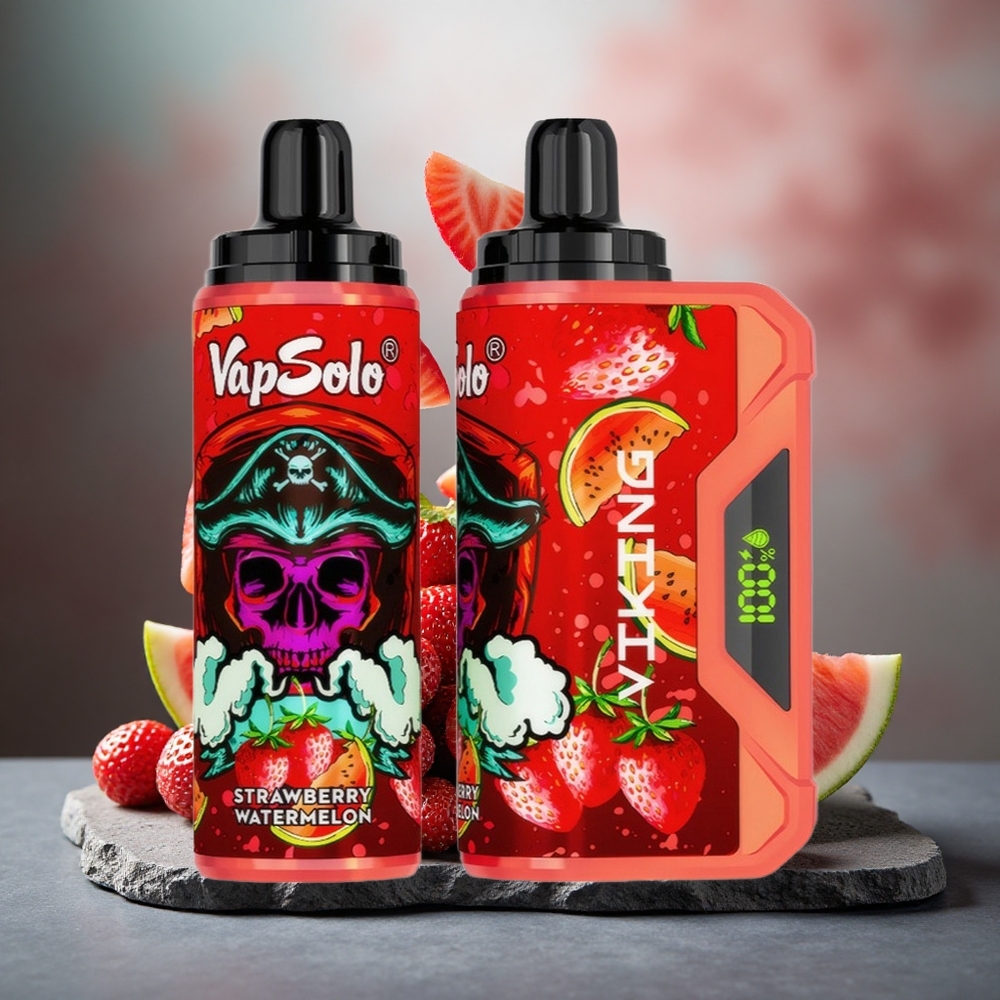 VapSolo VIKING 12000 Puffs 22ml E-Liquid Strawberry Watermelon Disposable Vape