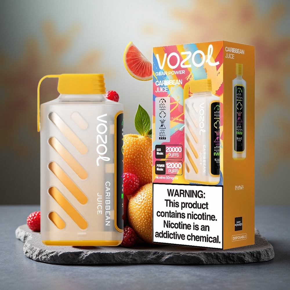 VOZOL Gear Power 20000 Puffs Dual Mesh Coil Disposable Vape Caribbean Juice