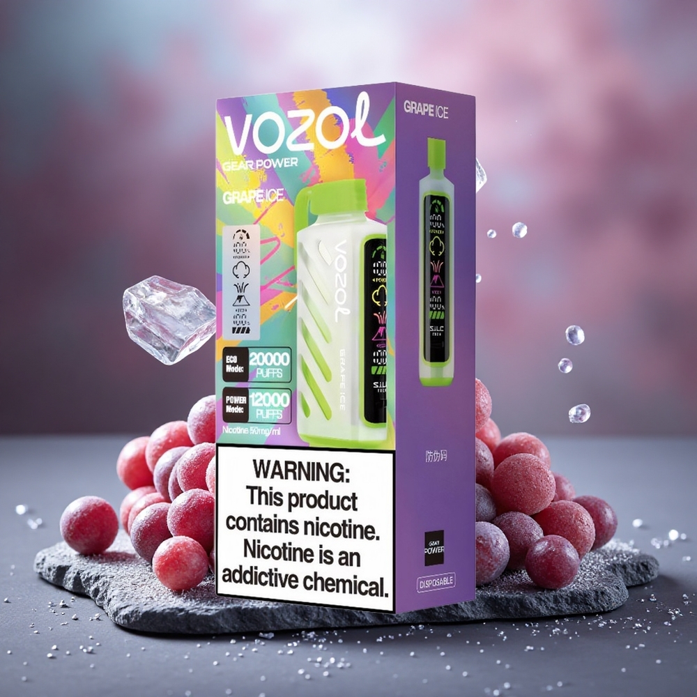 VOZOL Gear Power 20000 Puffs Dual Mesh Disposable Vape Grape Ice