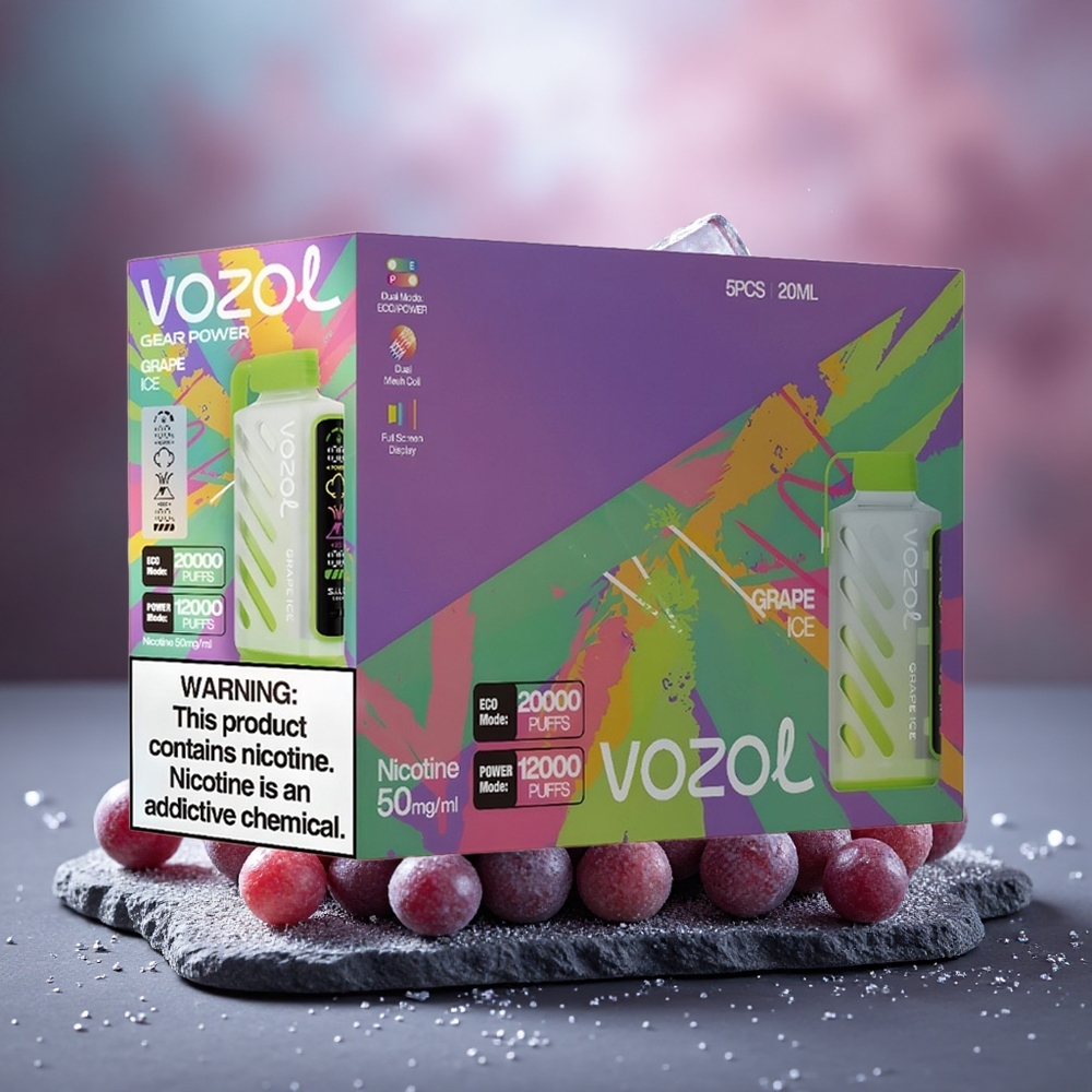 VOZOL Gear Power 20000 Puffs Dual Mesh Disposable Vape Grape Ice