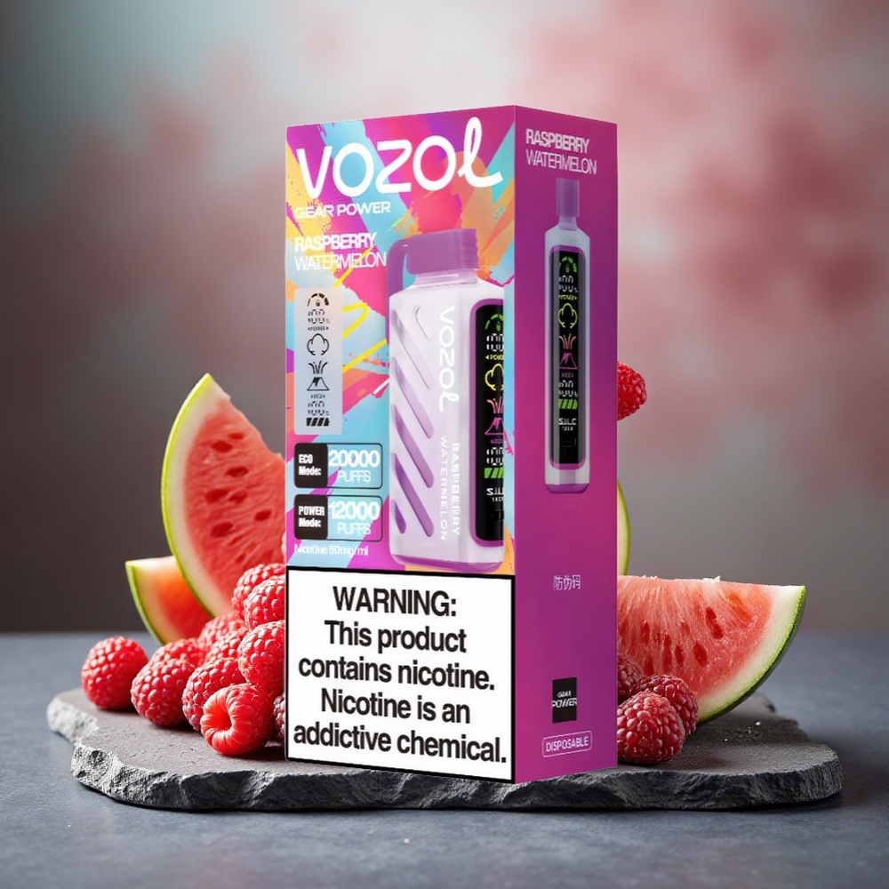 VOZOL Gear Power 20000 Puffs Dual Mesh Disposable Vape Raspberry Watermelon