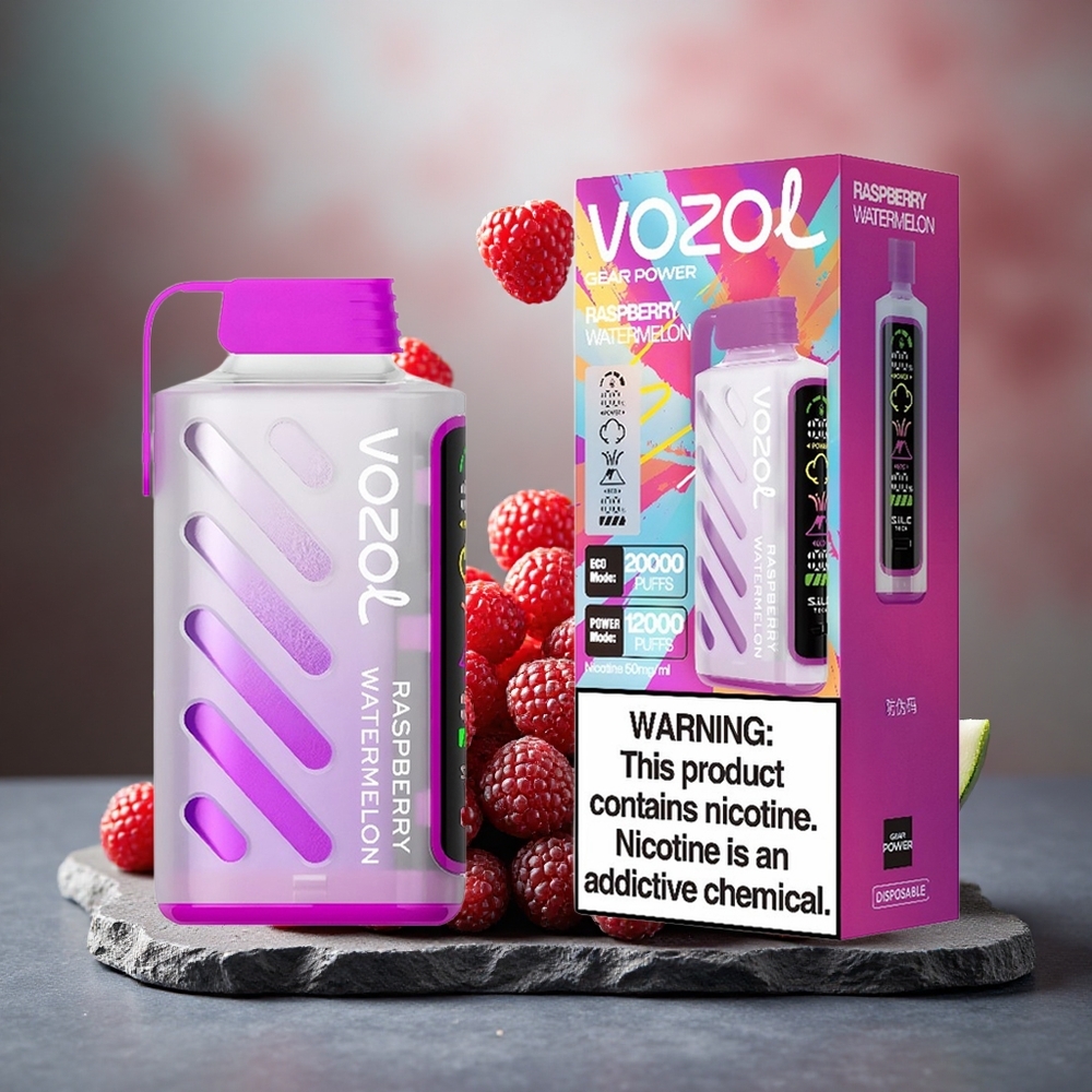 VOZOL Gear Power 20000 Puffs Dual Mesh Disposable Vape Raspberry Watermelon