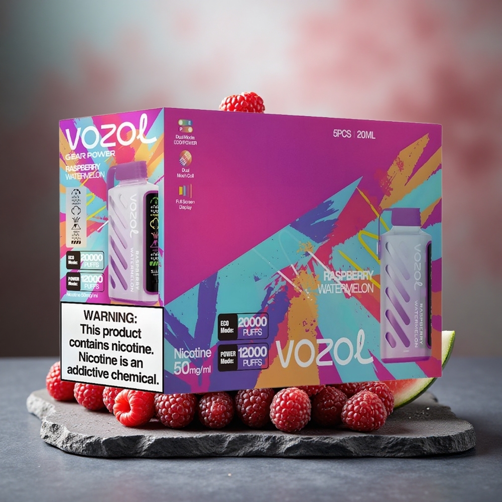 VOZOL Gear Power 20000 Puffs Dual Mesh Disposable Vape Raspberry Watermelon