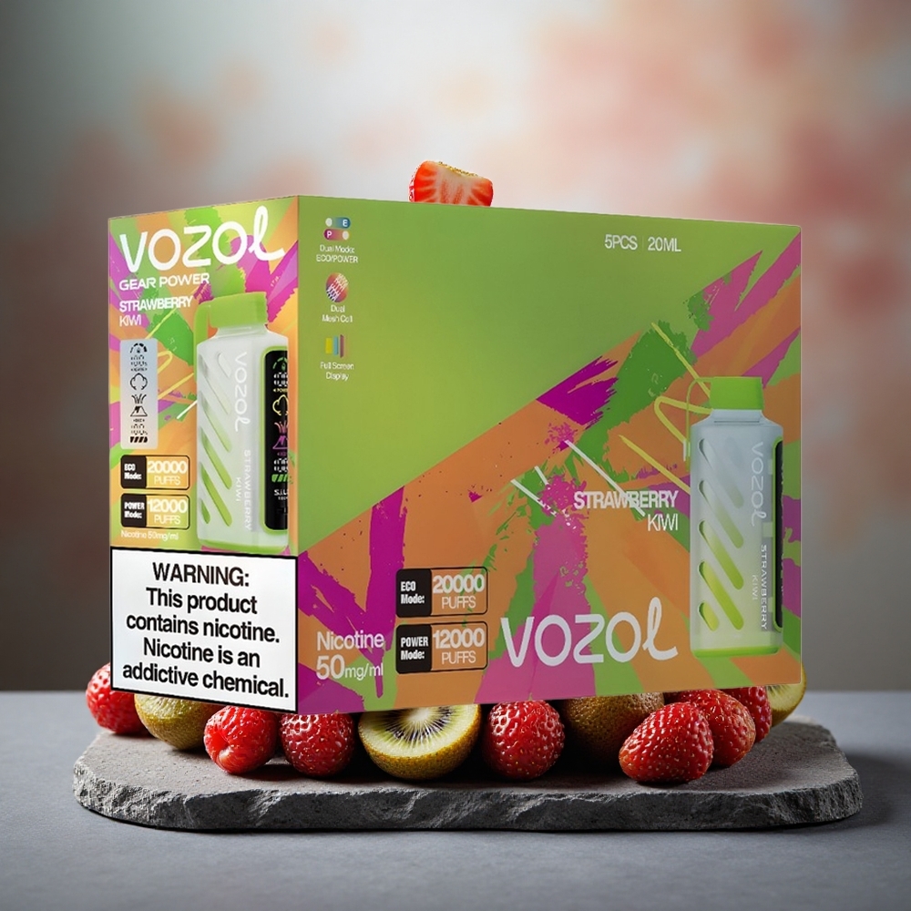 VOZOL Gear Power 20000 Puffs Dual Mesh Strawberry Kiwi Disposable Vape
