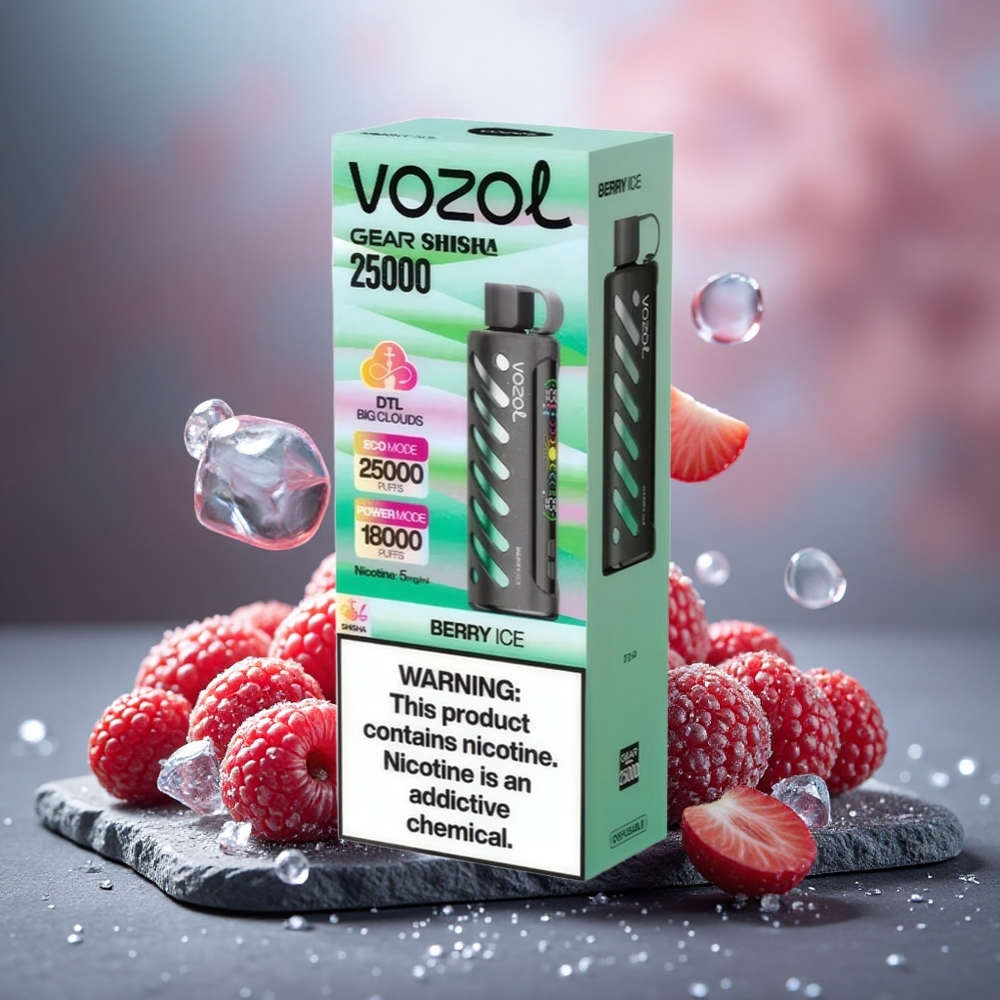 VOZOL Gear Shisha 25000 Puffs Dual Mesh Berry Ice Disposable Vape