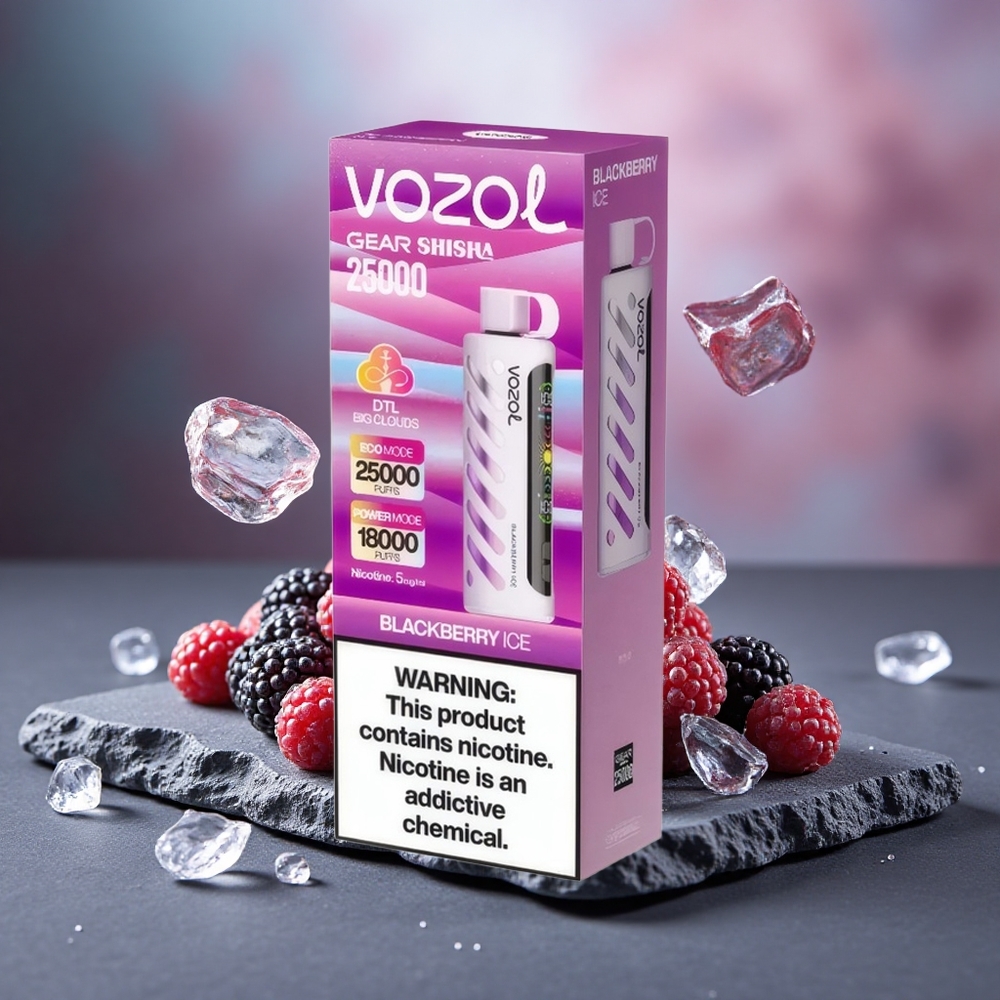 VOZOL Gear Shisha 25000 Puffs Dual Mesh Blackberry Ice