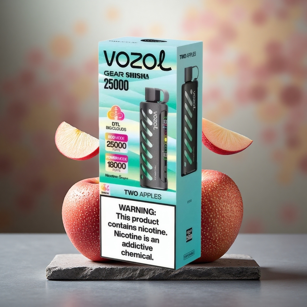 VOZOL Gear Shisha 25000 Puffs Dual Mesh Disposable Vape Two Apples