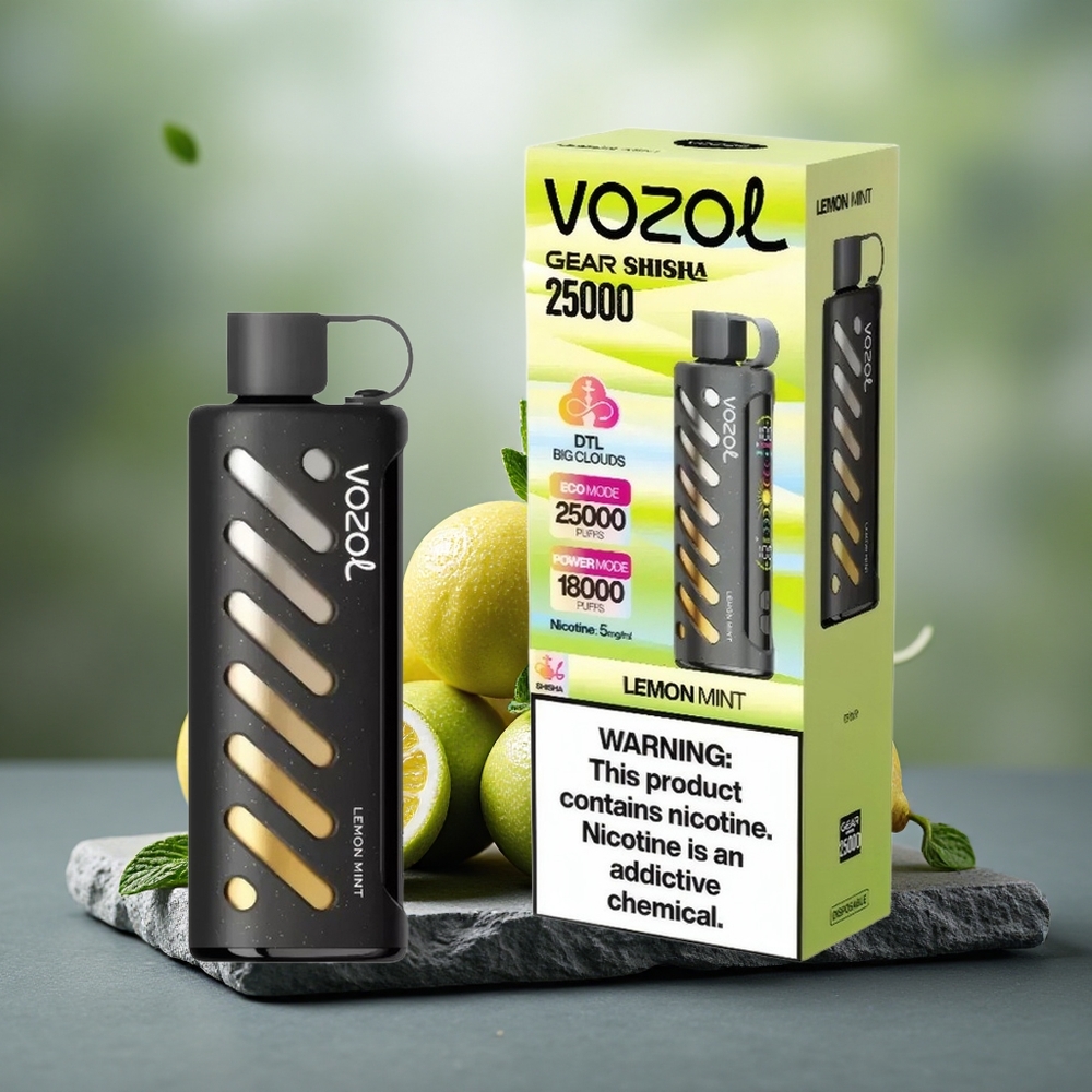 VOZOL Gear Shisha 25000 Puffs Dual Mesh Lemon Mint Disposable Vape