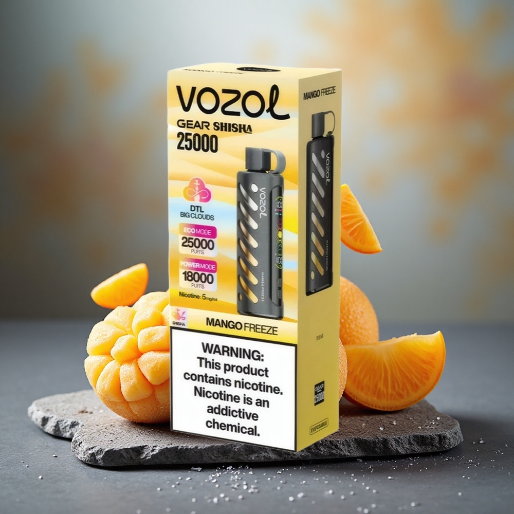 VOZOL Gear Shisha 25000 Puffs Dual Mesh Mango Freeze Disposable Vape