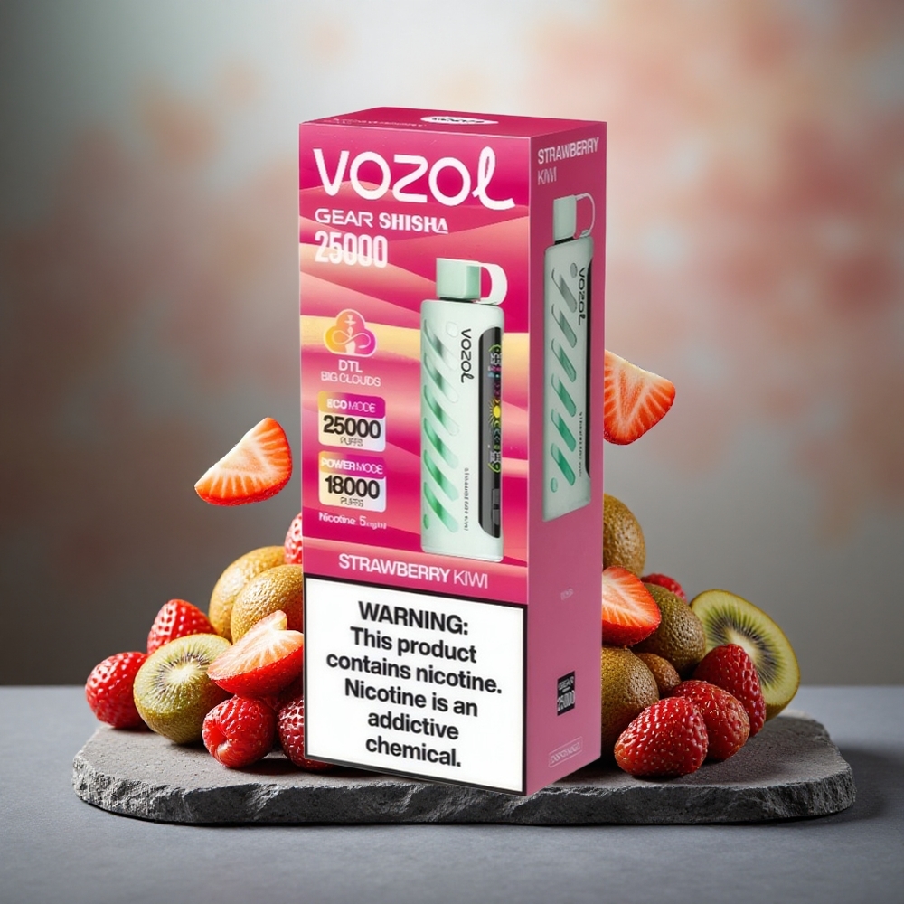 VOZOL Gear Shisha 25000 Puffs Dual Mesh Strawberry Kiwi