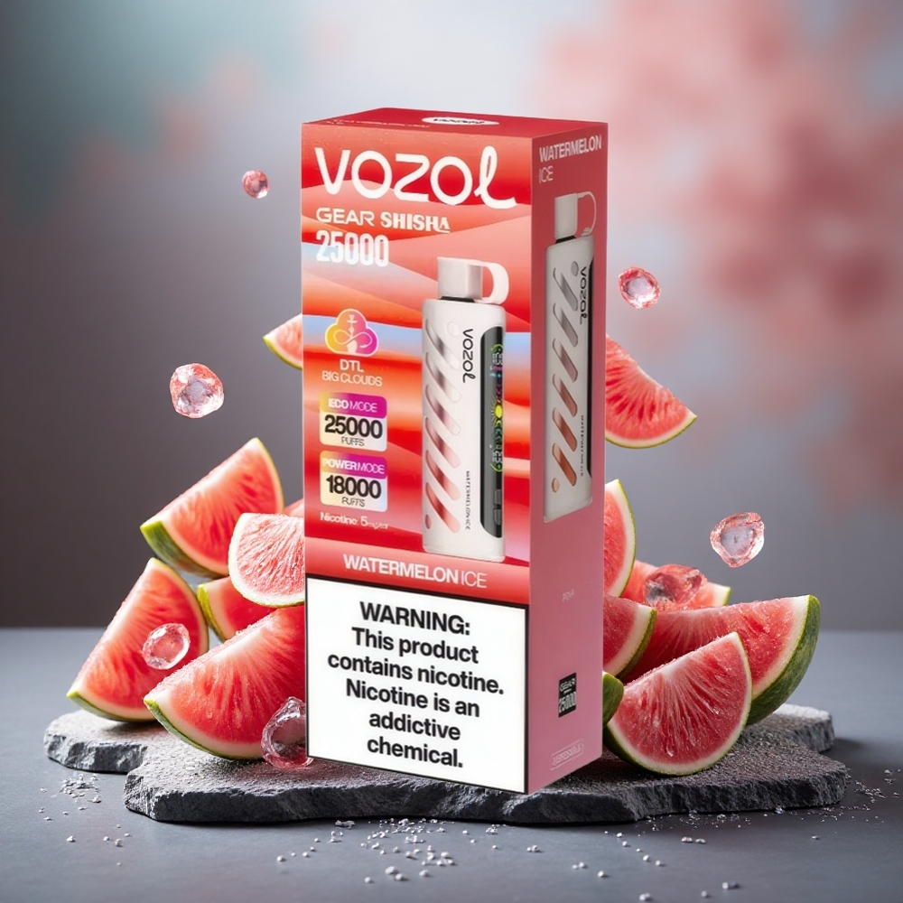 VOZOL Gear Shisha 25000 Puffs Dual Mesh Watermelon Ice Disposable Vape
