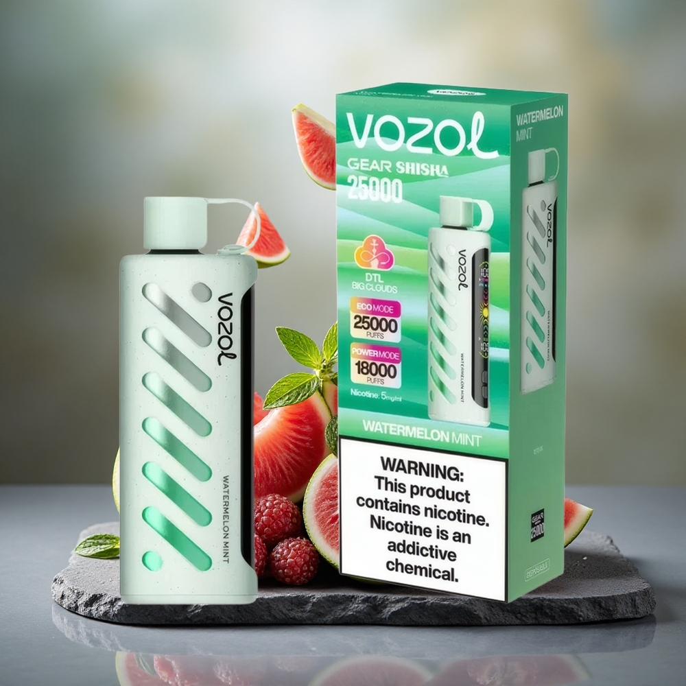 VOZOL Gear Shisha 25000 Puffs Dual Mesh Watermelon Mint Disposable Vape