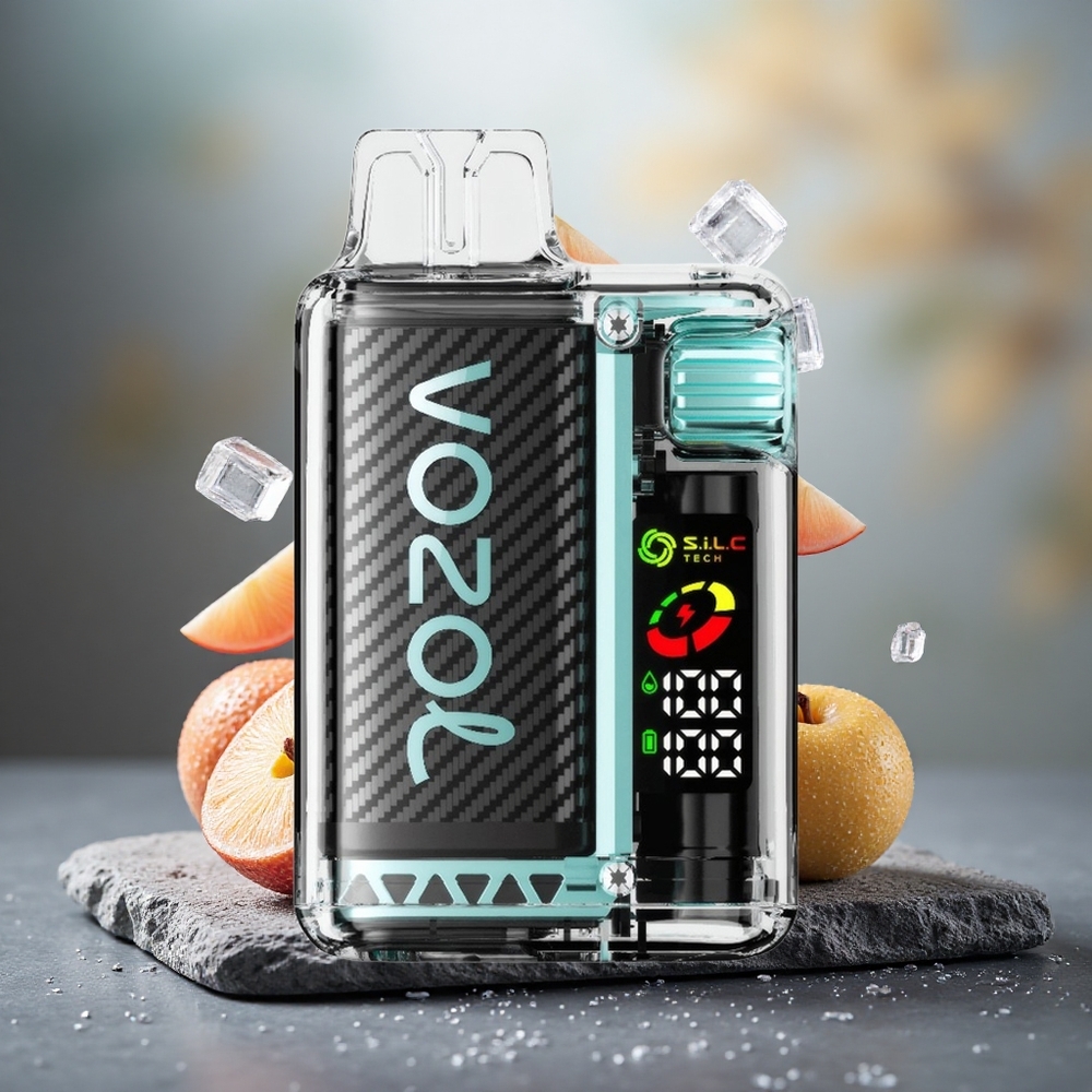 VOZOL Vista 20000 Puffs MTL Disposable Vape Sour Apple Ice with OLED Screen
