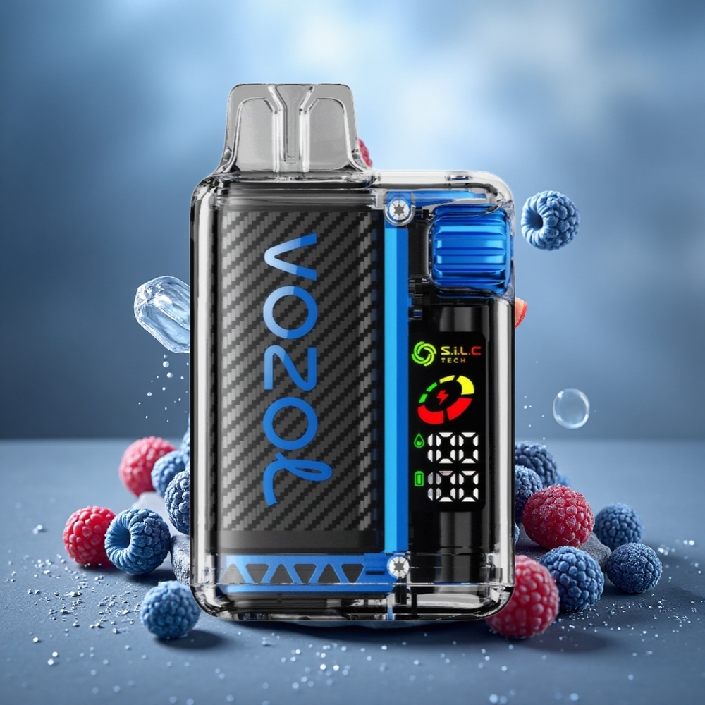 VOZOL Vista 20000 Puffs Rechargeable Disposable Vape Blue Razz Ice with OLED Screen
