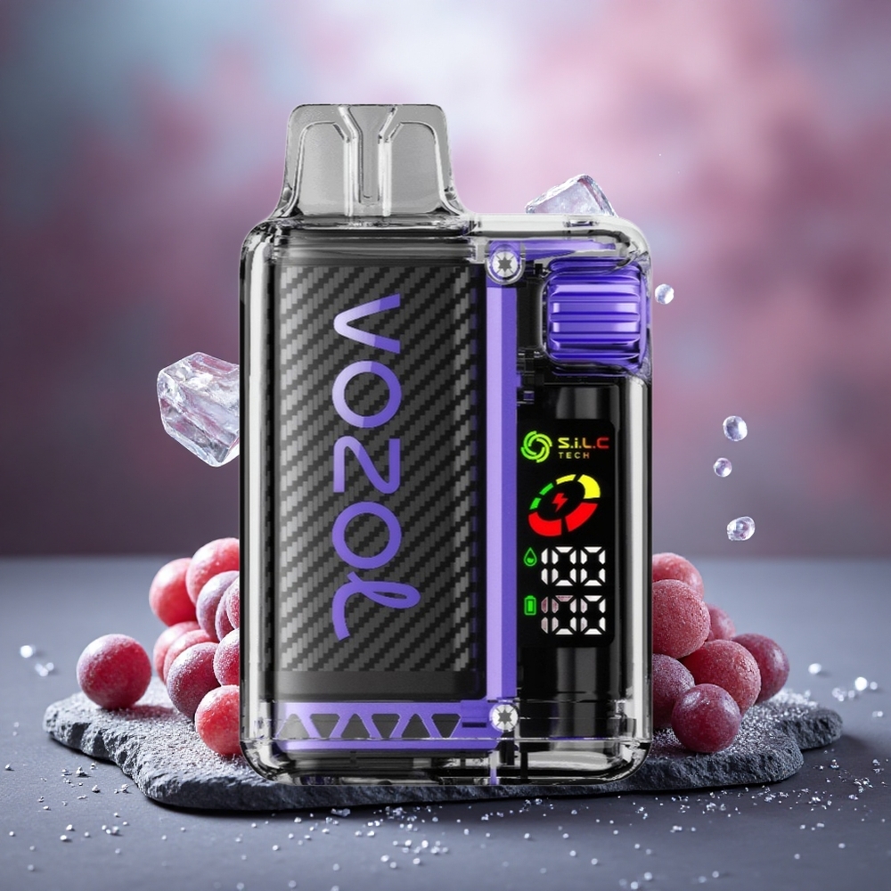 VOZOL Vista 20000 Puffs Rechargeable Disposable Vape Grape Ice with OLED Screen