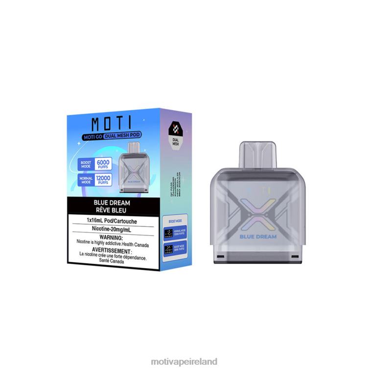 0PR0E93 - Moti vape pods Ireland Blue Dream MOTI Go Pro Disposable Pod