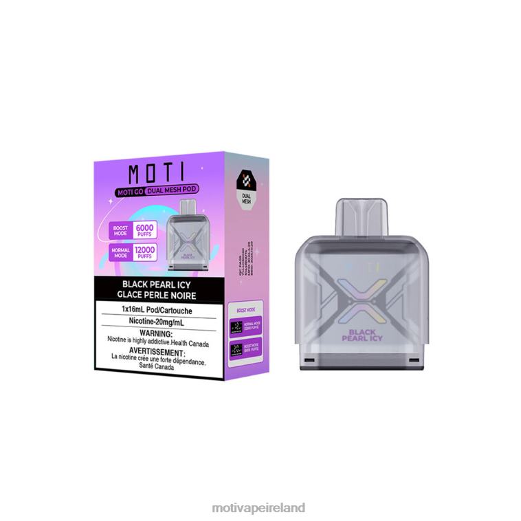 0PR0E97 - Moti vape Dublin Black Pearl Icy MOTI Go Pro Disposable Pod