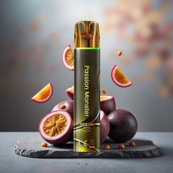 JNR Black&Golden 600+200 Puffs Disposable Vape Passion Monster