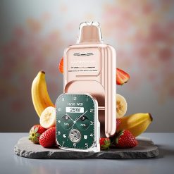 JNR VapeWatch 30000 Puffs 19mL Strawberry Banana Dual Mesh Disposable Vape